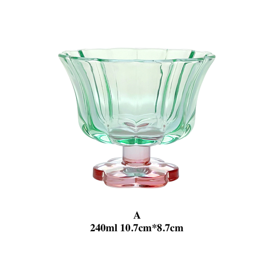 Creative Glass Dessert Cup | Ice Cream, Yogurt Bowl
