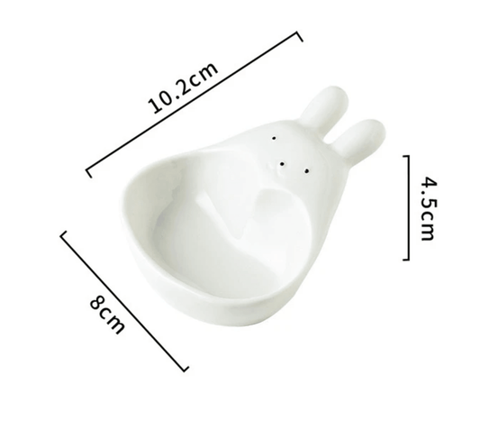 Creative Rabbit Ceramic Dipping Saucer | Dip Bowls