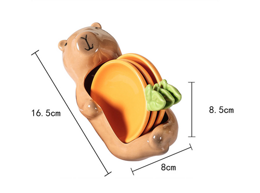 Ceramic Sauce Dish Set – Cute Animal Dip Bowls