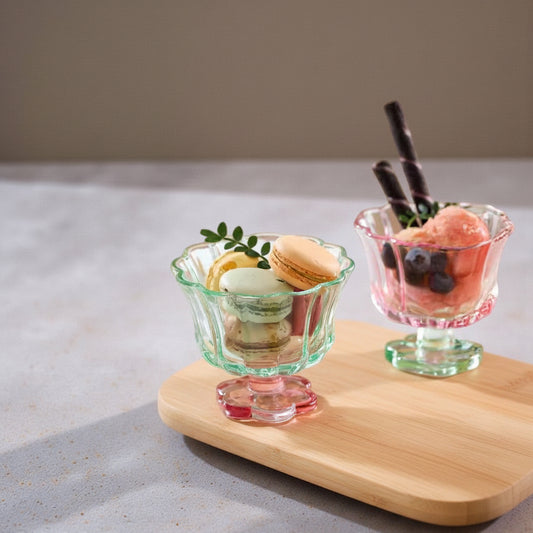 Creative Glass Dessert Cup | Ice Cream, Yogurt Bowl