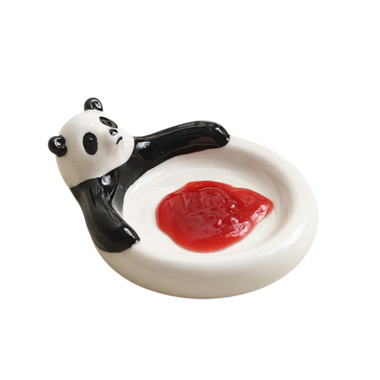 Cute Animal Ceramic Dipping Dish | Cartoon Sauce Plate