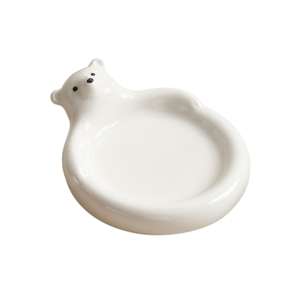 Cute Animal Ceramic Dipping Dish | Cartoon Sauce Plate