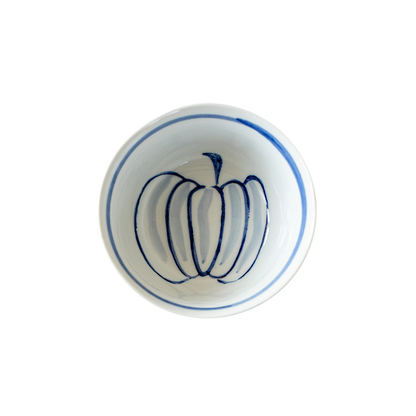 Vegetable Pattern Ceramic Bowl | Side Dish Bow