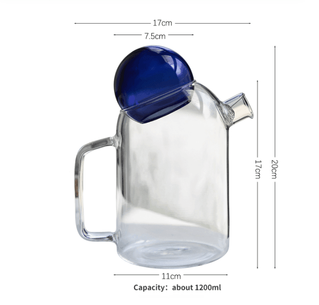 Glass  Teapot with Cup (1200ml)