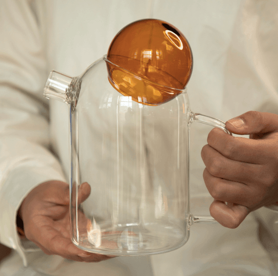 Glass  Teapot with Cup (1200ml)