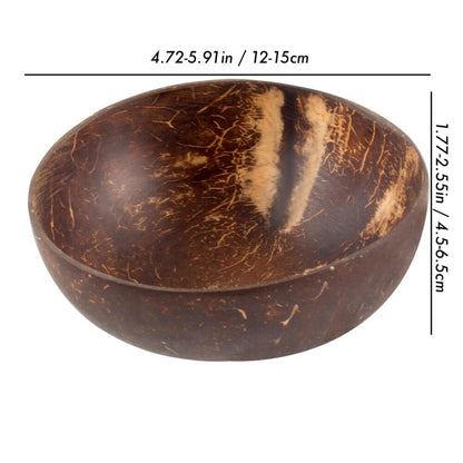 Natural Coconut Bowl & Bamboo Spoon Set
